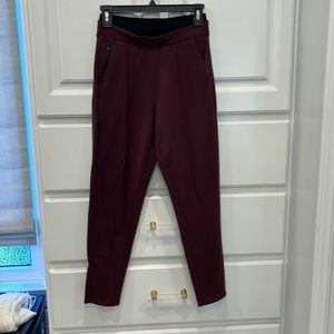 Athleta Venice pintuck pant, maroon  size XXS